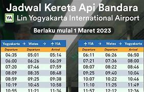 Kereta Bandara Yogyakarta Jadwal